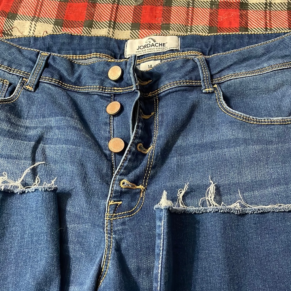 Womens button fly jeans